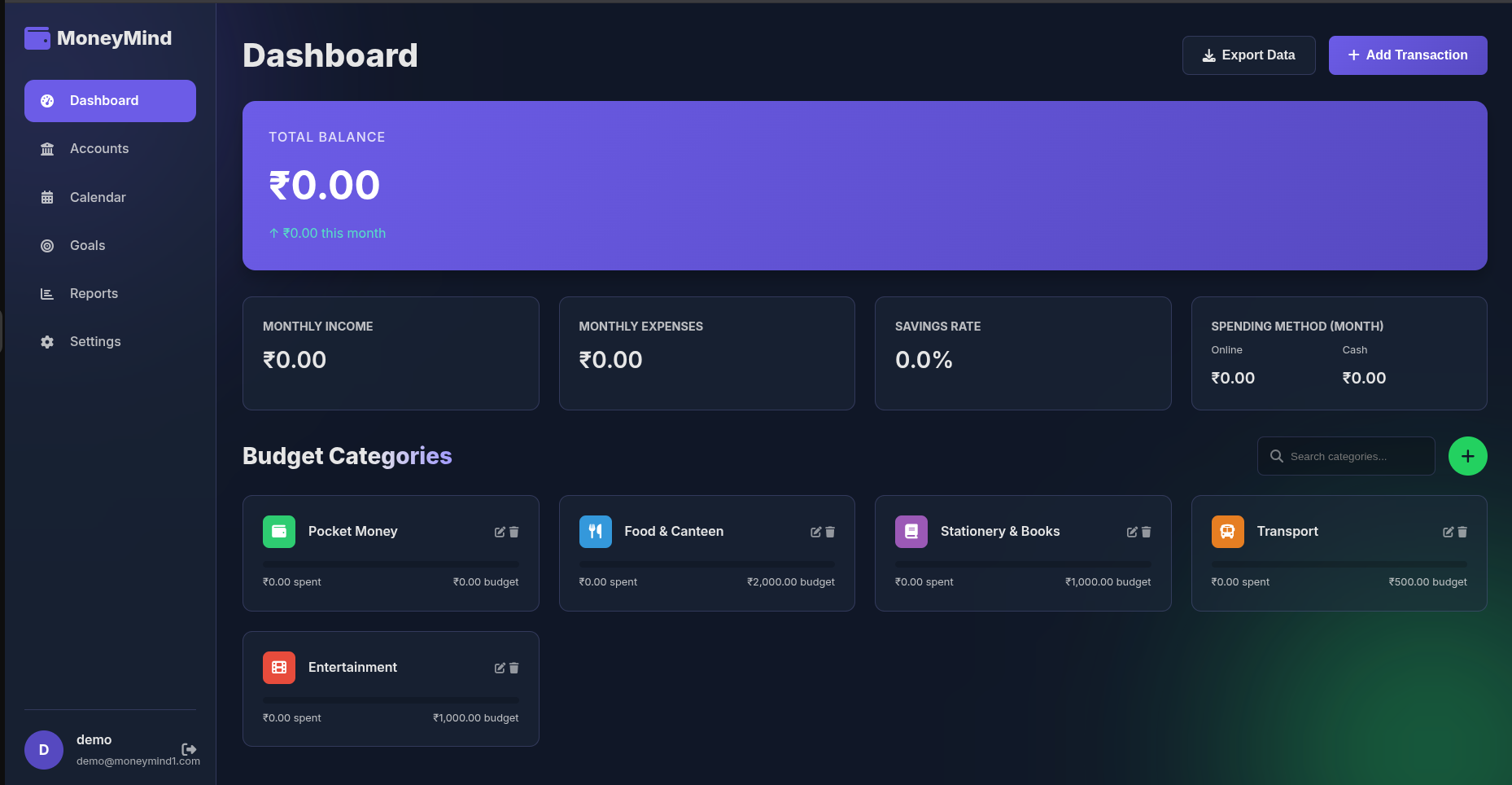 MoneyMind Project